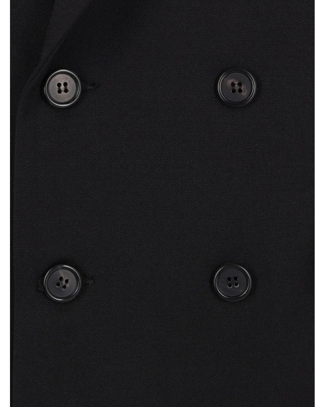 Ter Et Bantine Black Double-Breasted Wool Blazer