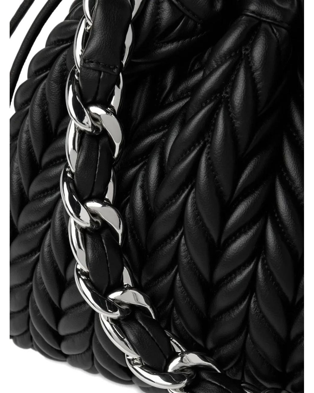 Karl Lagerfeld Black Medium K/Weave Shoulder Bag