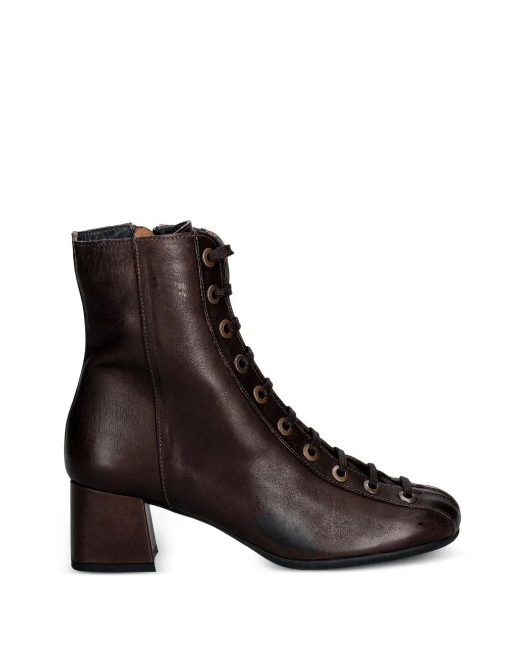Fly London Brown Lace-Up Ankle Boots