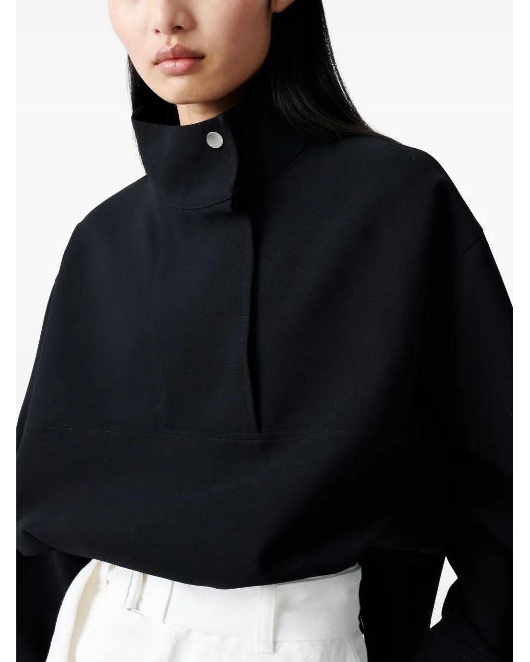 Studio Nicholson Loder Popper Pullover in Black | Lyst