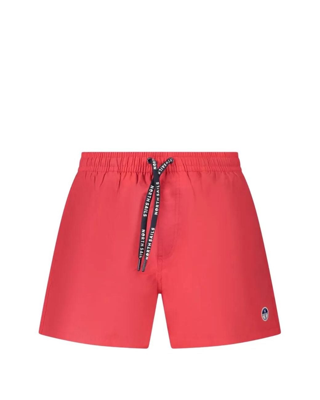 North Sails Red Drawstring-Waist Logo-Patch Swim Shorts for men