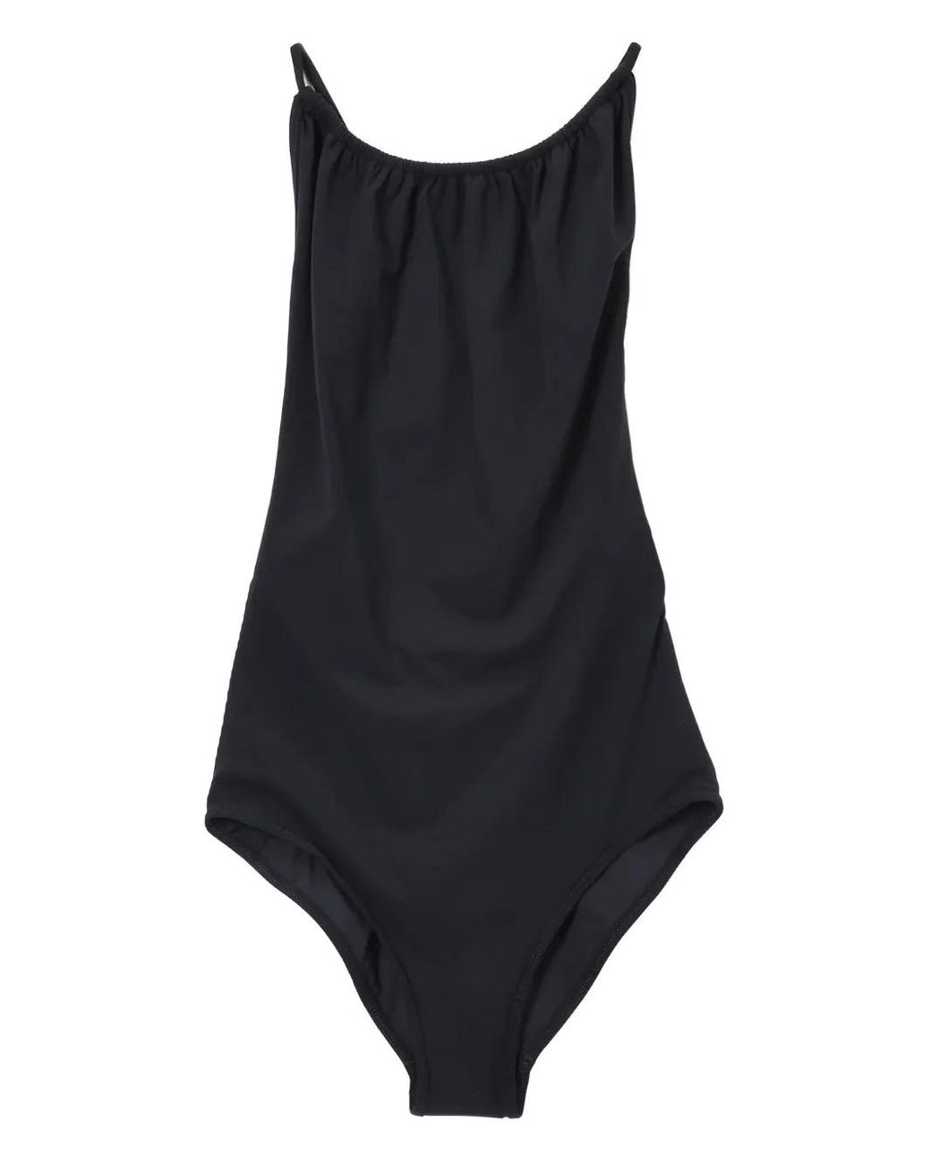 Totême Black Drawstring-Neck Swimsuit