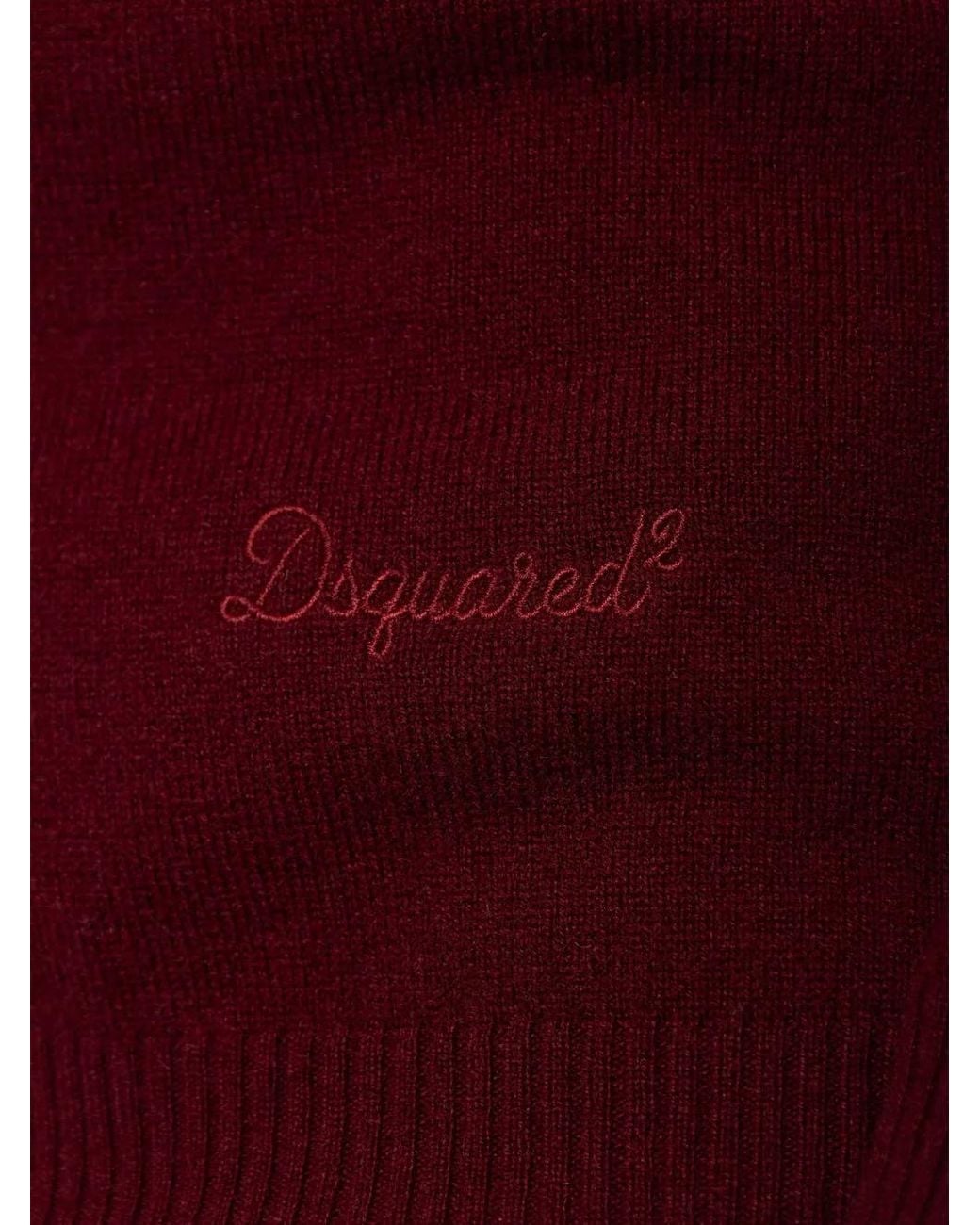 DSquared² Purple Logo-Embroidered V-Neck Cardigan