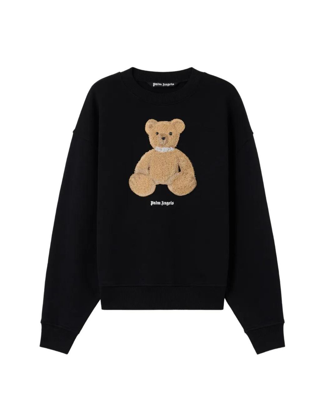 Palm Angels Black Bear Crewneck Sweatshirt for men