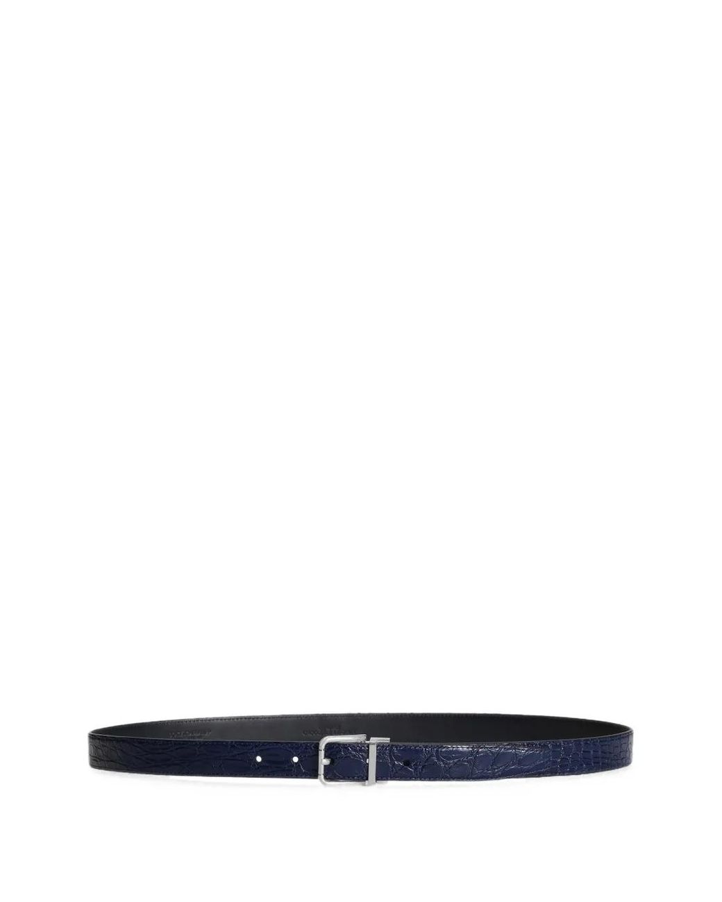 Dolce & Gabbana White Caiman Belt for men