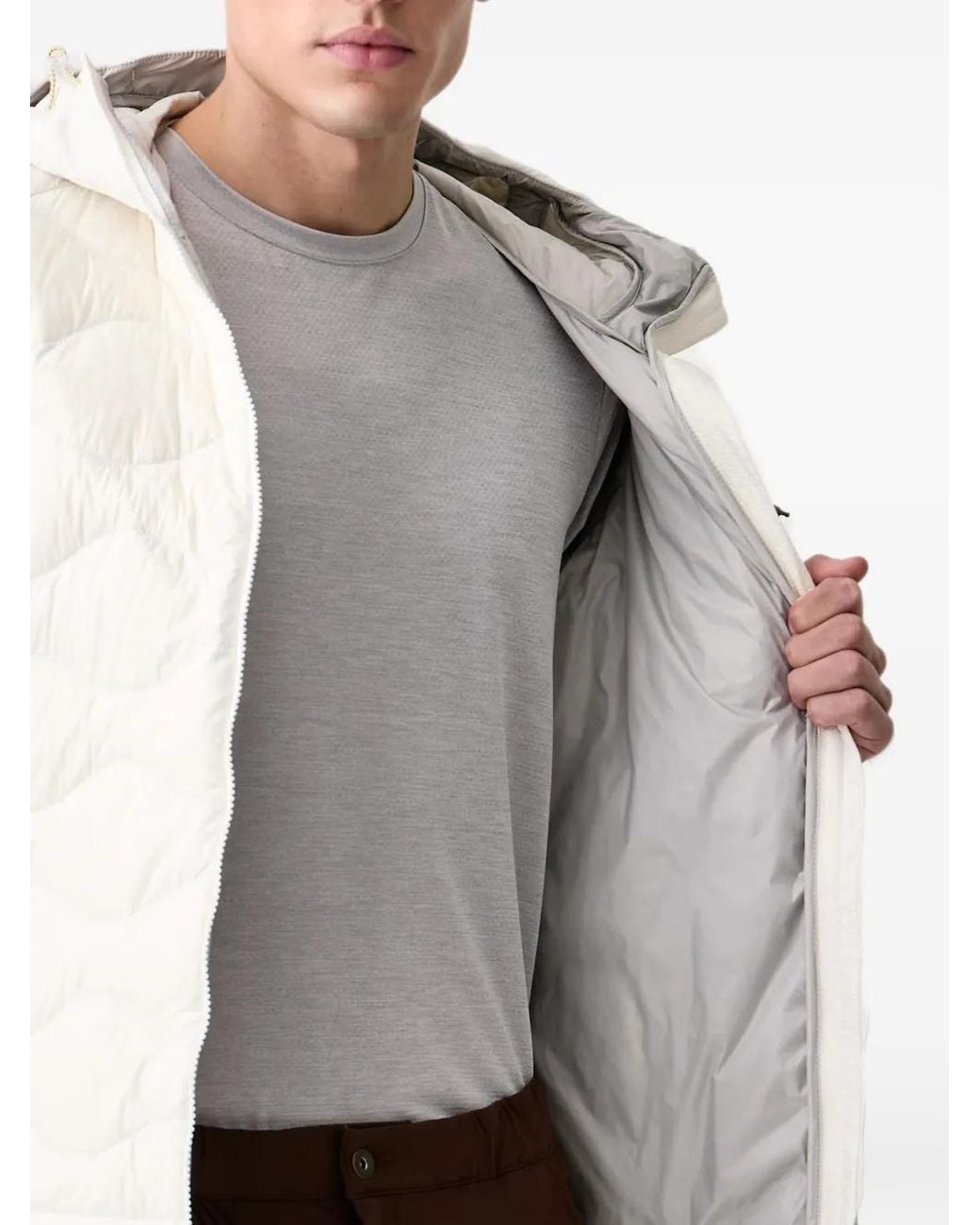Peak Performance Gray Helium Hooded Jacket for men