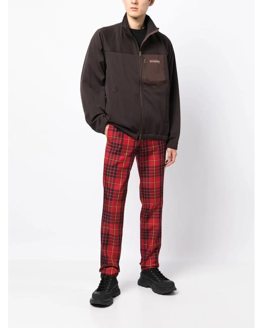 MASTERMIND WORLD Black Colour-Block Bomber Jacket for men