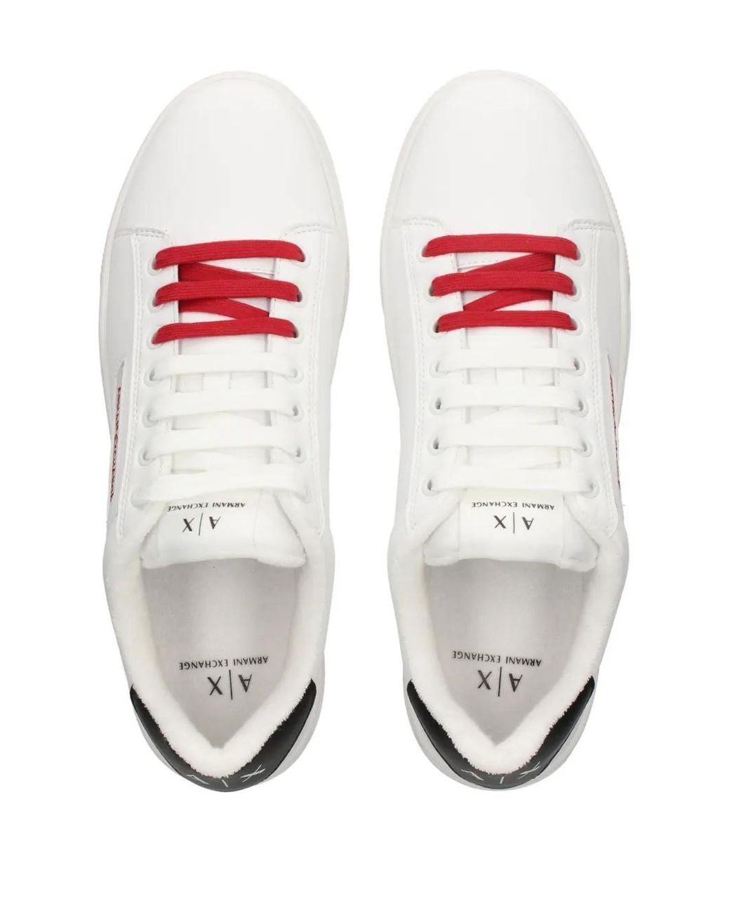 ARMANI EXCHANGE White Double-Coloured Laces Sneakers for men