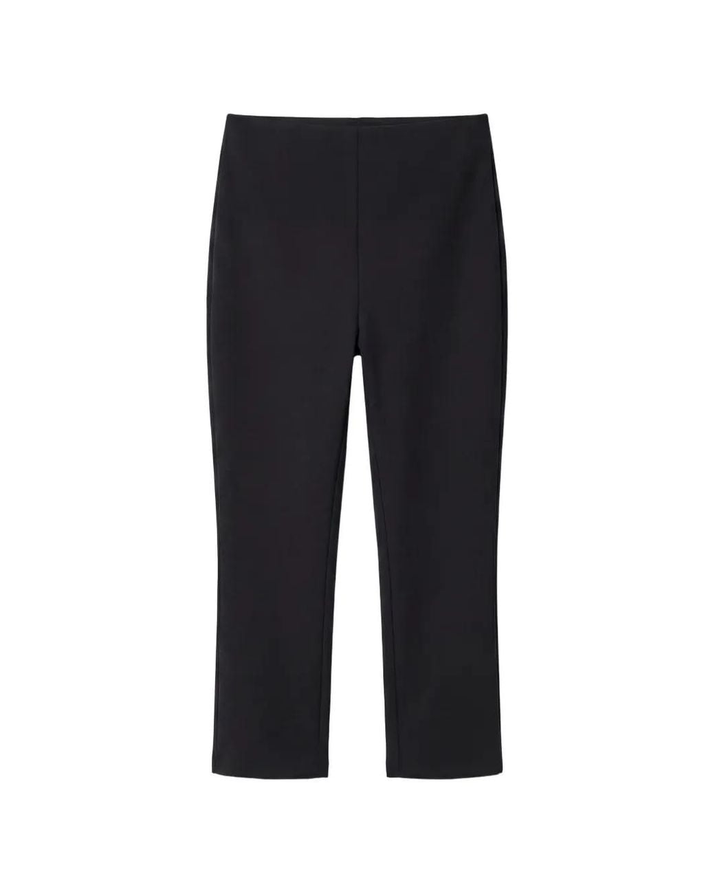 Reformation Black Jill Cropped Knit Trousers