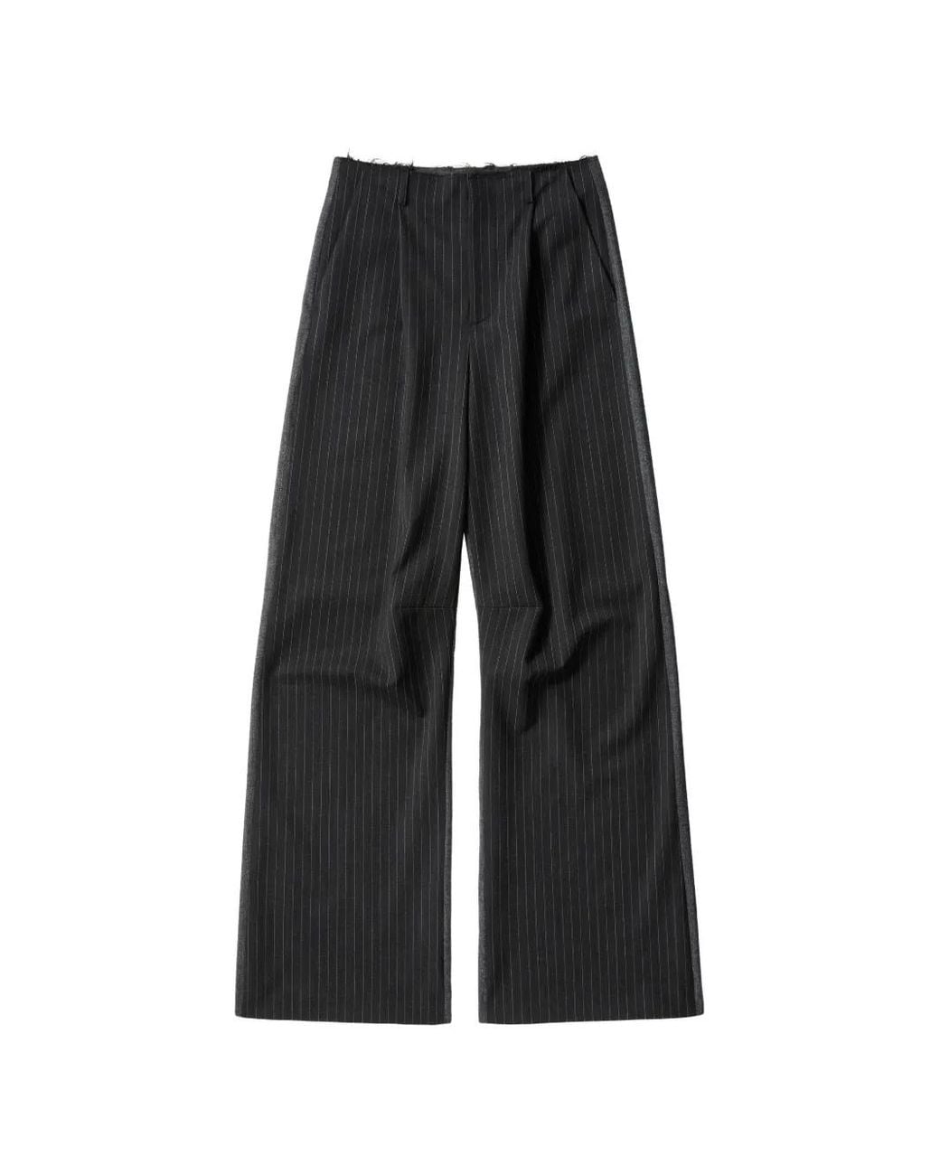 MM6 by Maison Margiela Black Pantalon À Fines Rayures