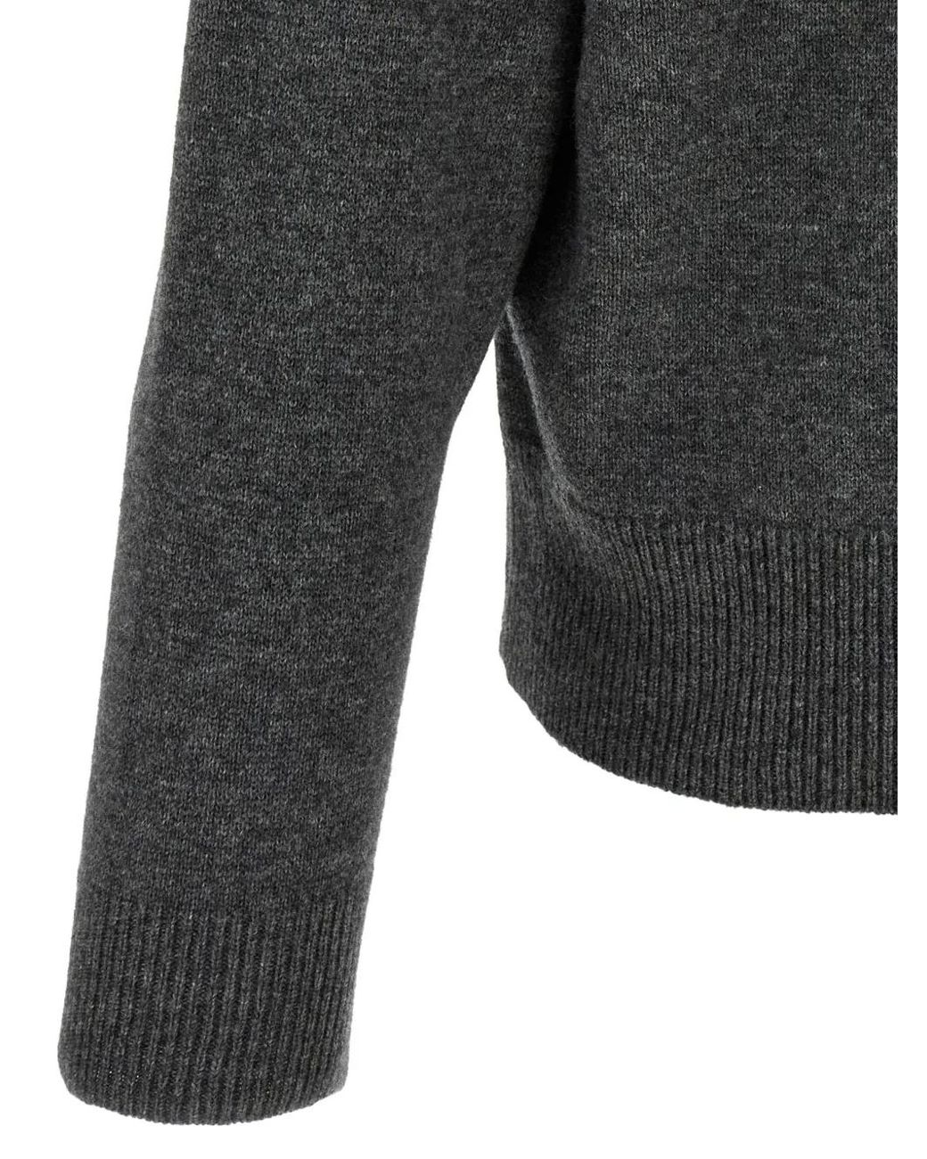 LARMERI STUDIO Gray Camionair Zip-Up Cardigan