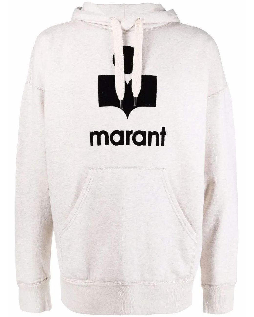 Isabel Marant Natural Miley Flocked-logo Hoodie for men