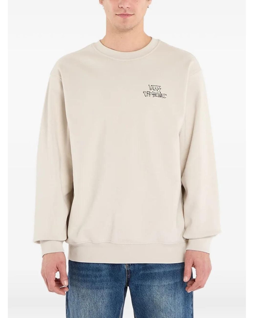Vans White Stomper Loose-Fit Sweatshirt for men