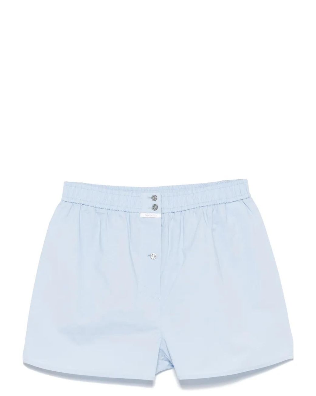 Patrizia Pepe Blue Logo-Patch Shorts