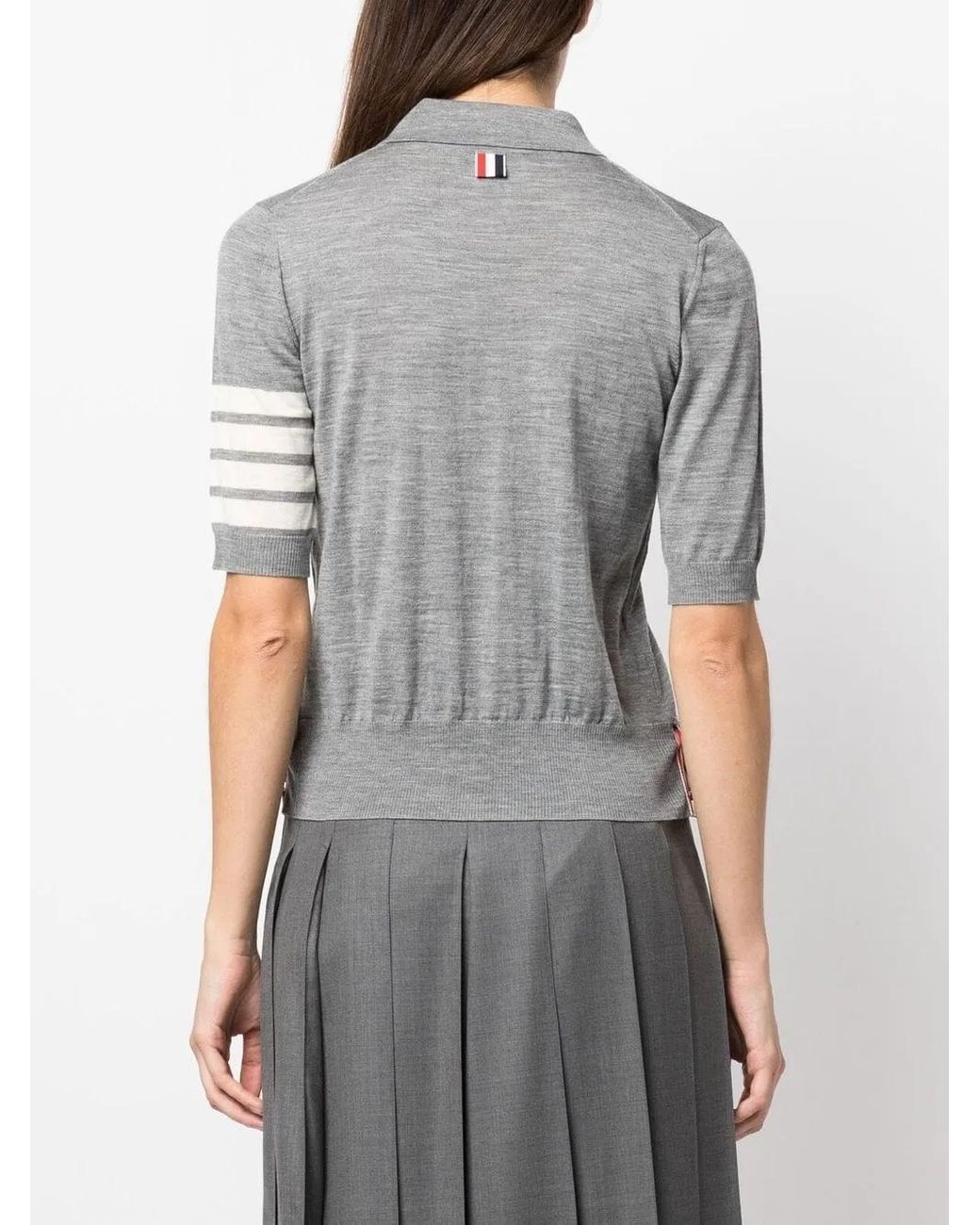 Thom Browne Gray T-Shirts And Polos