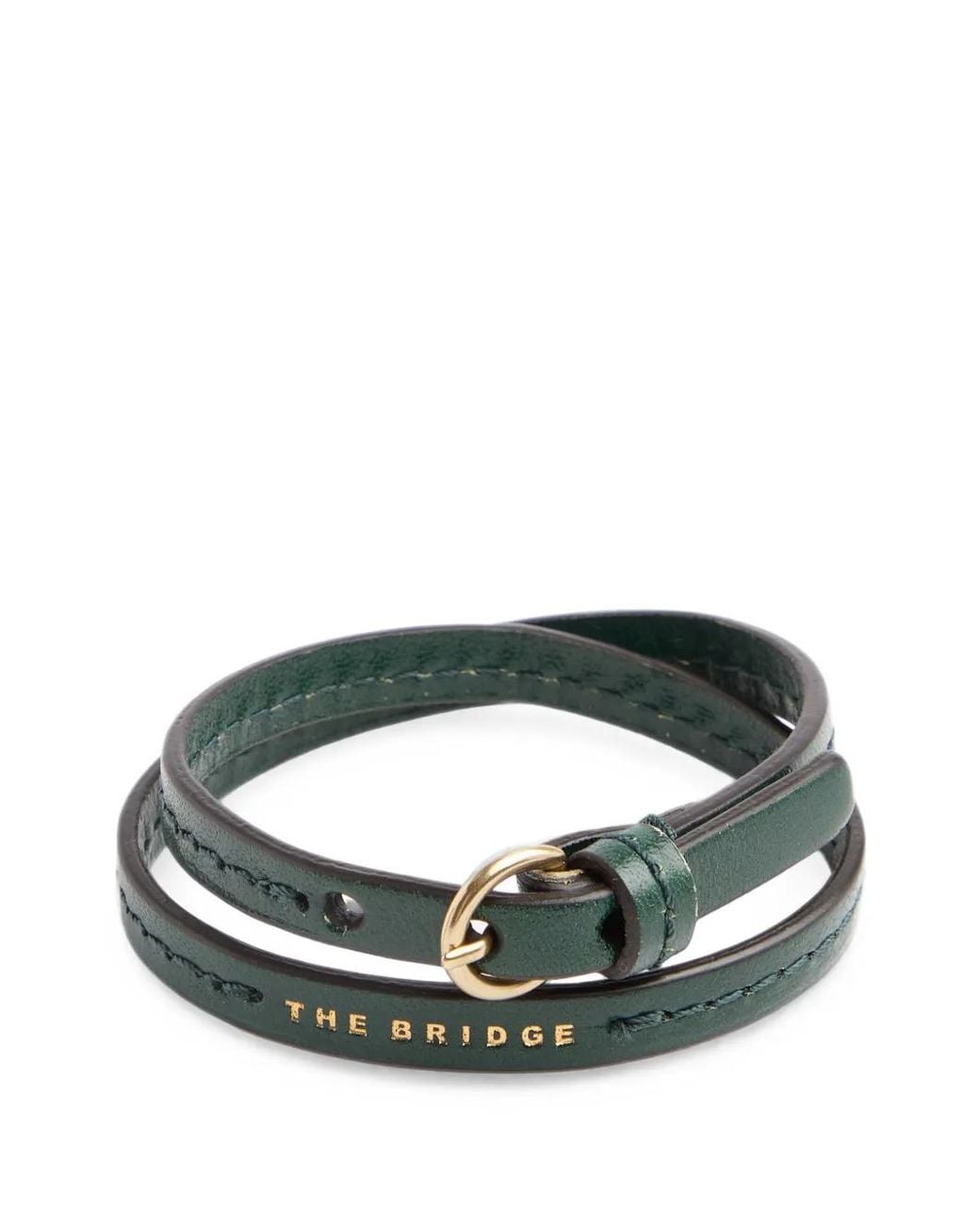 The Bridge Green Buckle-Fastening Wrap Bracelet