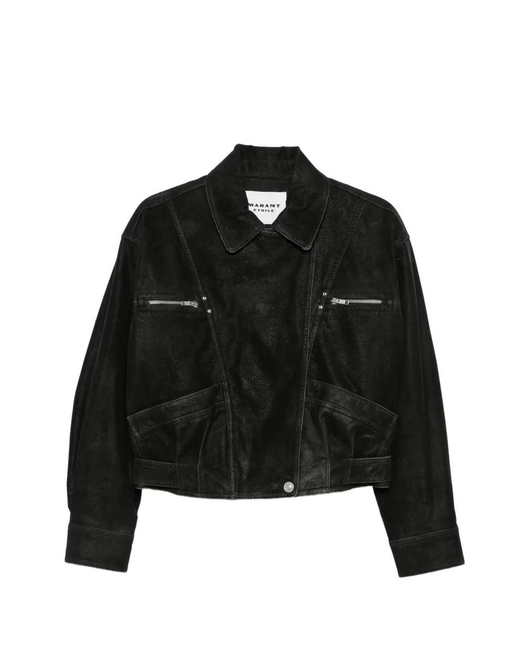 Isabel Marant Black Belma Zip-Detail Panelled Jacket