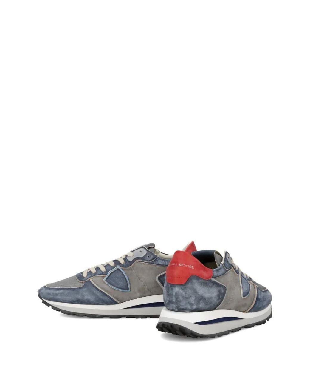 Sneakers Con Design A Inserti di Philippe Model in Gray da Uomo