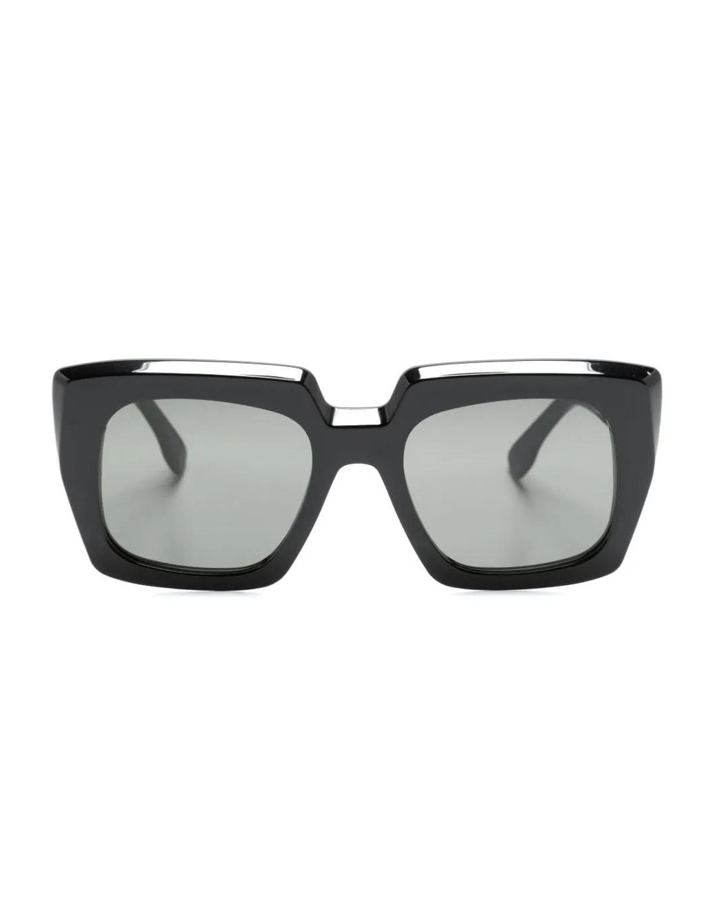 Retrosuperfuture Gray Eckige Sonnenbrille Mit Logo-Print