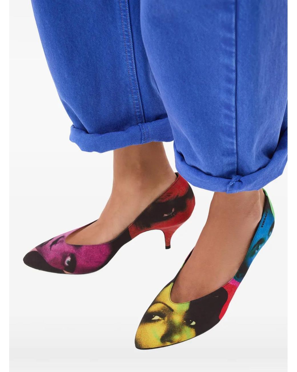 Versace Red Tina Pumps Mit Print 65Mm