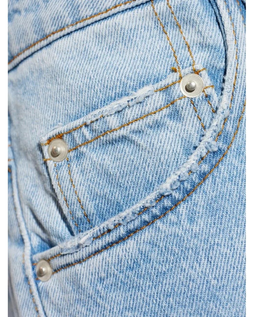 Studio Nicholson Blue Bleached-Wash Distressed Jeans for men
