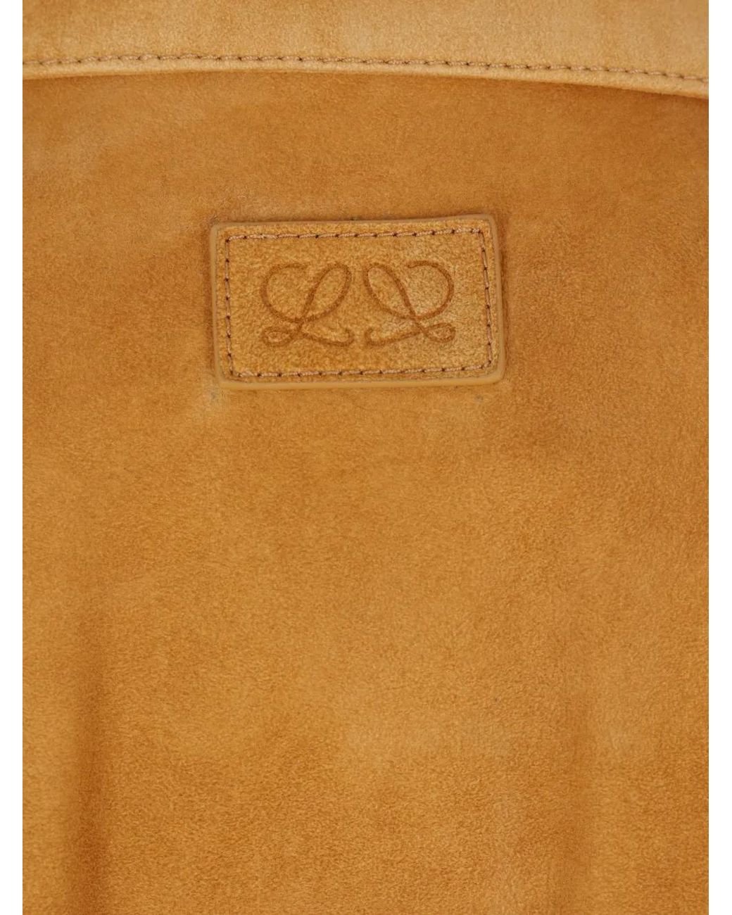 Anagram-Patch Suede Jacket Loewe en coloris Natural