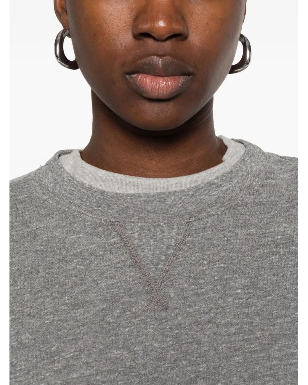 Nili Lotan Gray Gladys Crew Neck Sweatshirt
