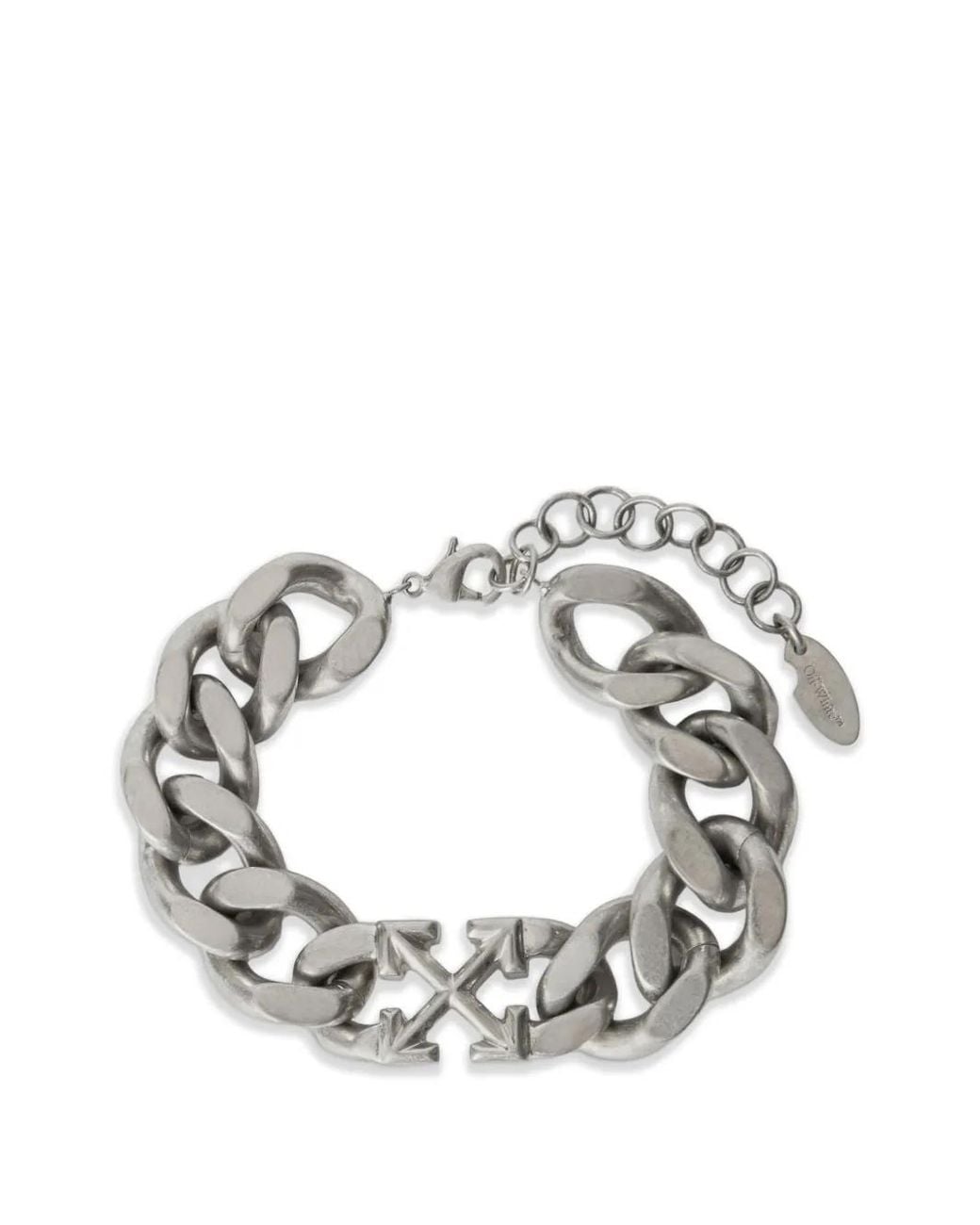 Off-White c/o Virgil Abloh Metallic Arrow Curb-Chain Bracelet for men