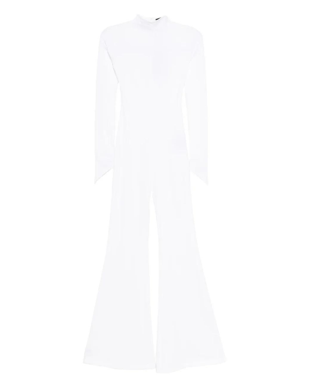 Xenia Magera White Jersey Jumpsuit