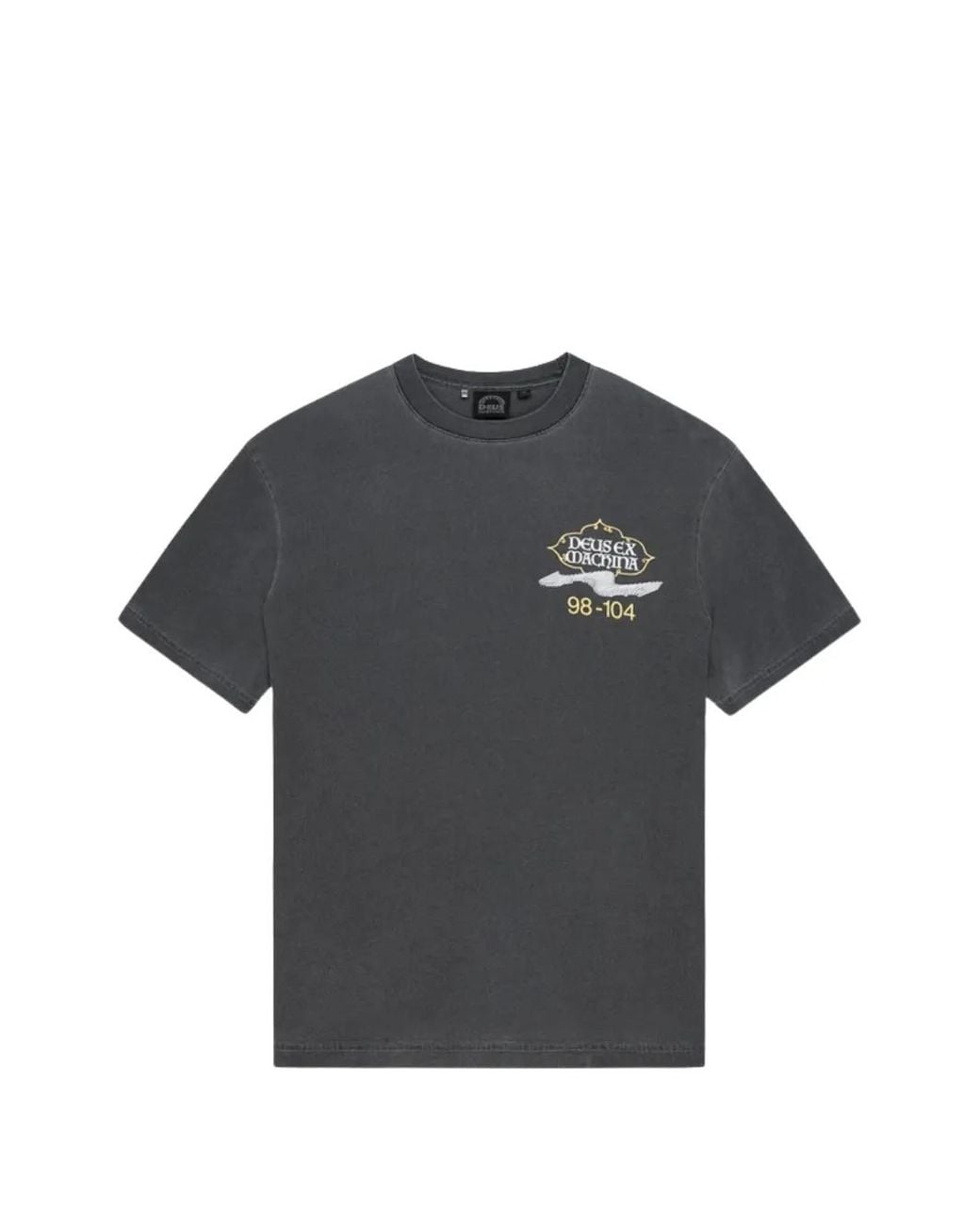 Deus Ex Machina Black Easy Peacey Stone-Washed T-Shirt for men