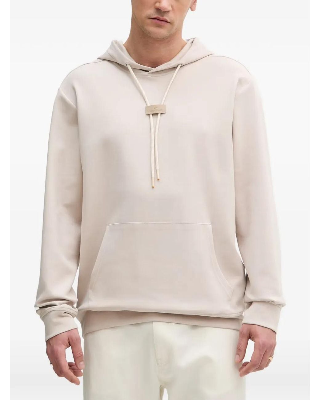 Paul & Shark White Drawstring Hoodie for men
