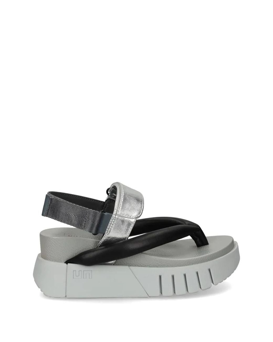 United Nude Black Sandales Delta Tong À Design Matelassé