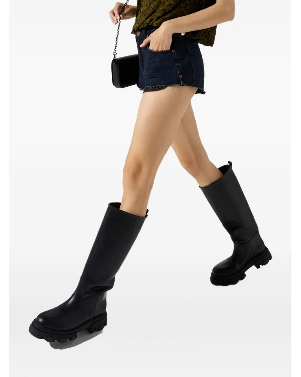 One Teaspoon Blue The One Raw-Edge Shorts