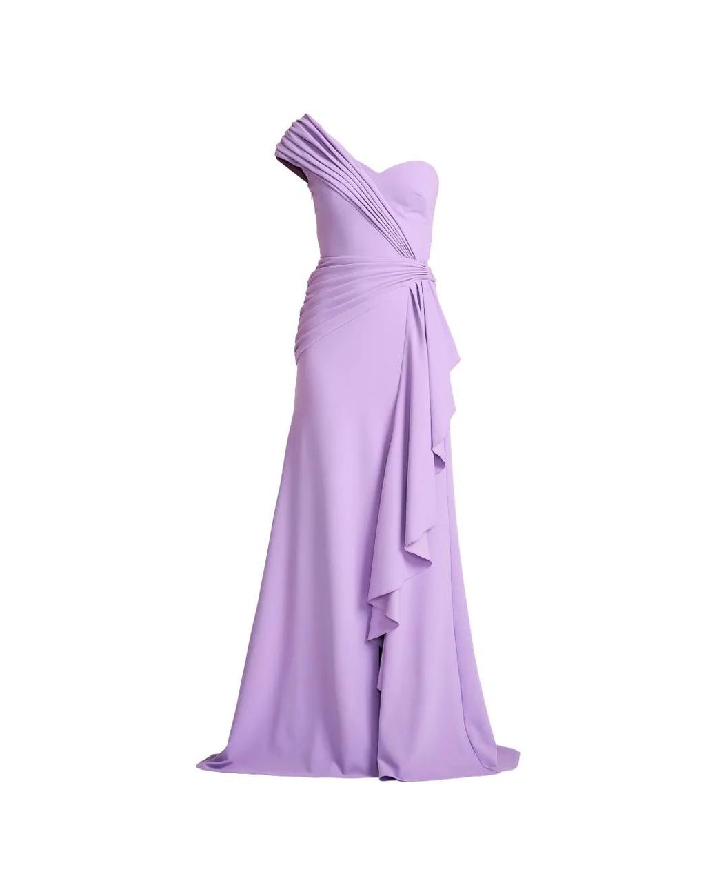 strapless open back dress Loletta Draped One Shoulder Maxi Dress Chocolate / Yellow