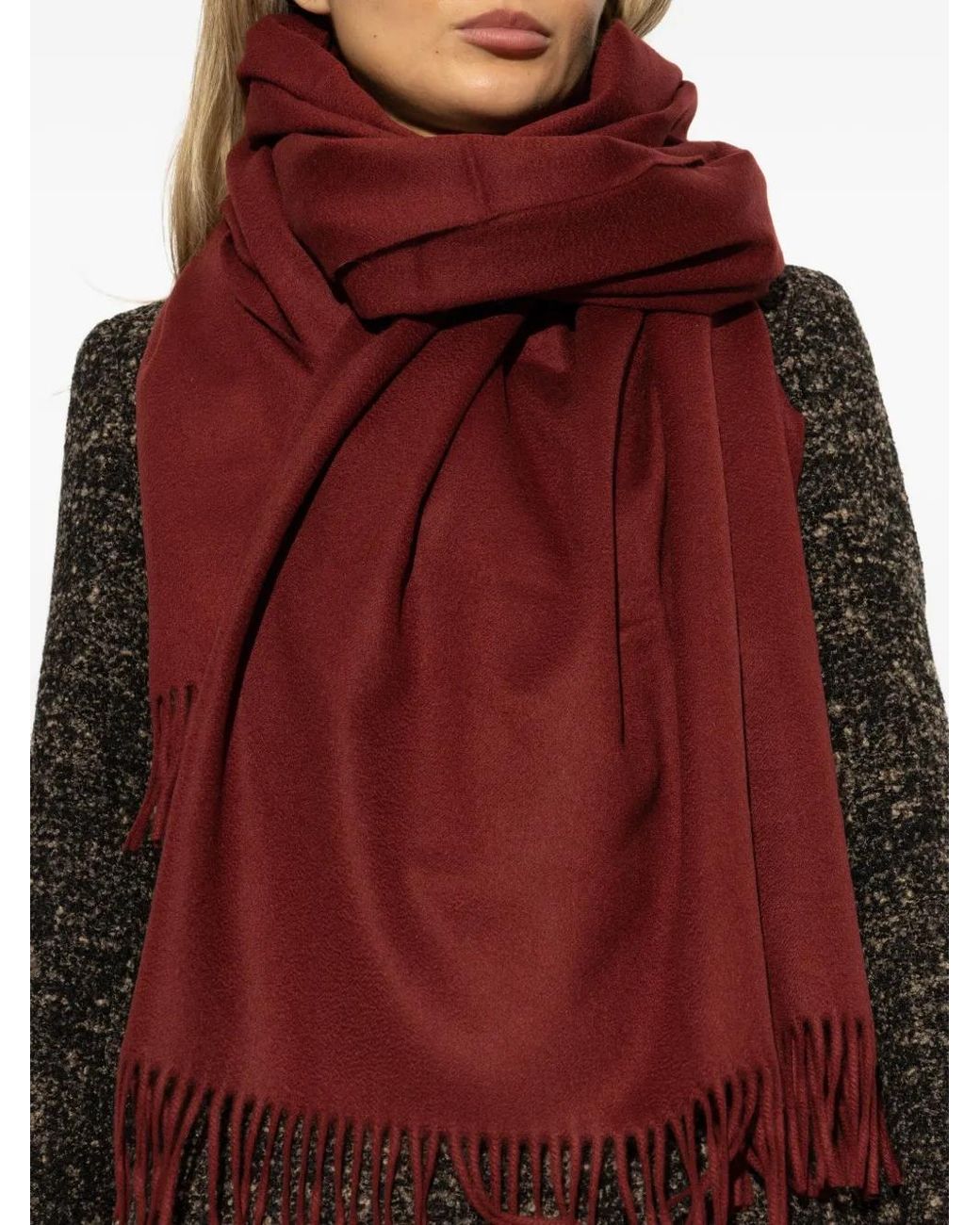 Max Mara Purple Fringed Scarf
