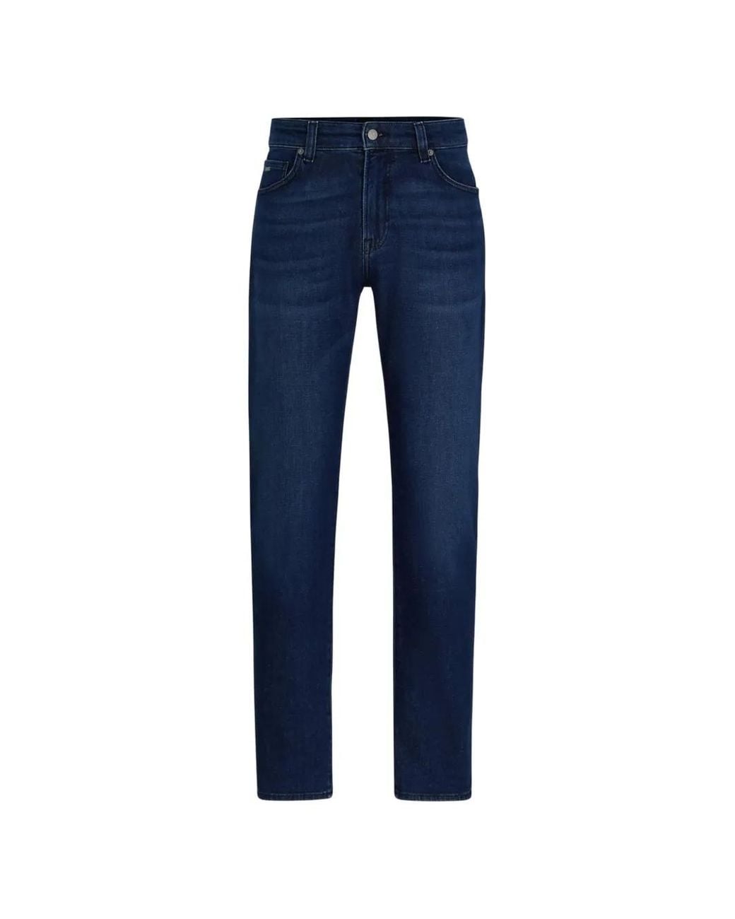 Boss Blue Button-Fastening Jeans for men