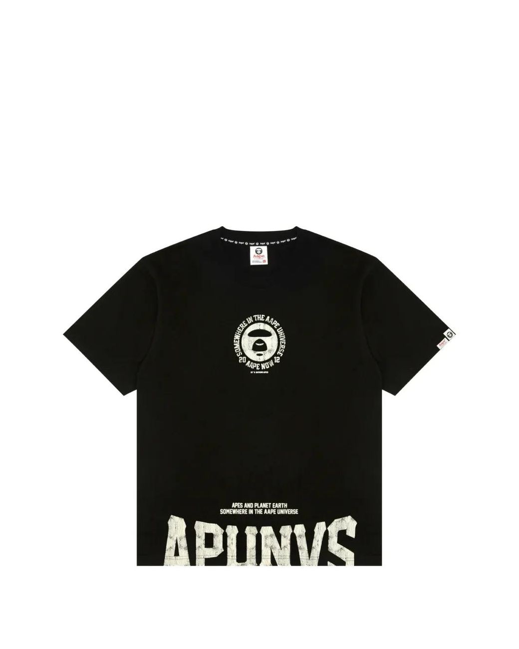 Aape By A Bathing Ape Black Logo-Print T-Shirt for men