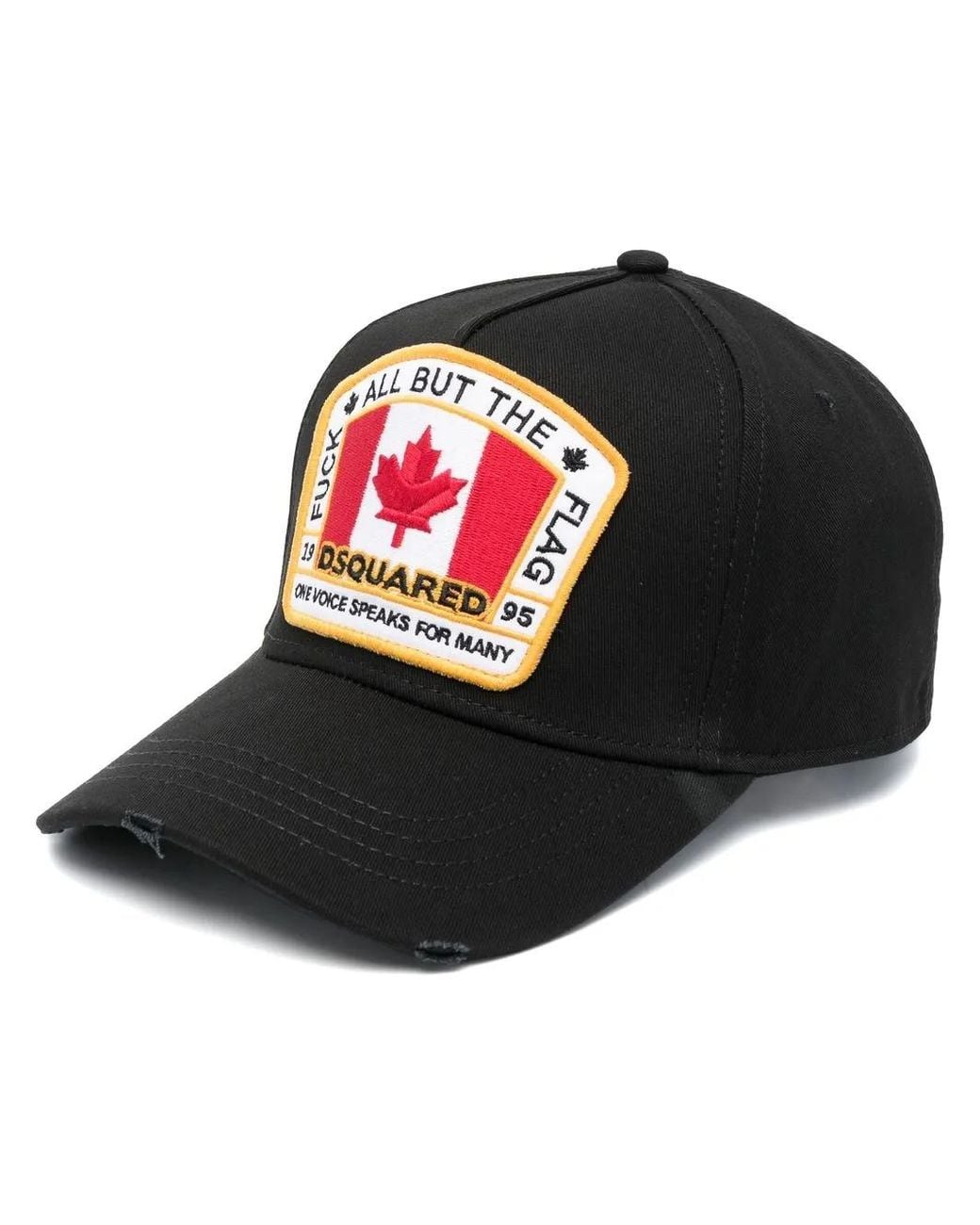 DSquared² Canadian Patch Baseball Cap Black for men