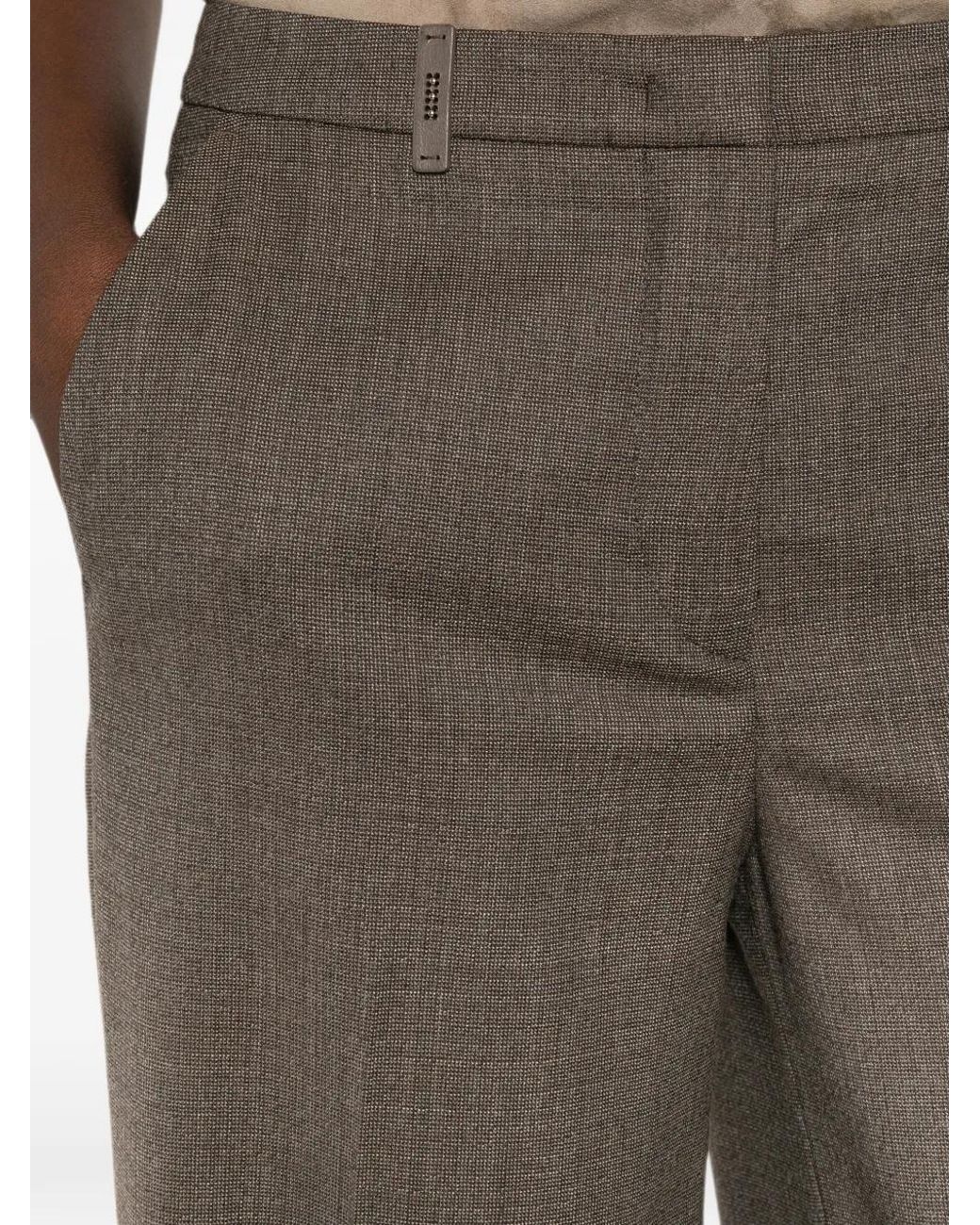 Peserico Gray Pantalon À Plis Marqués