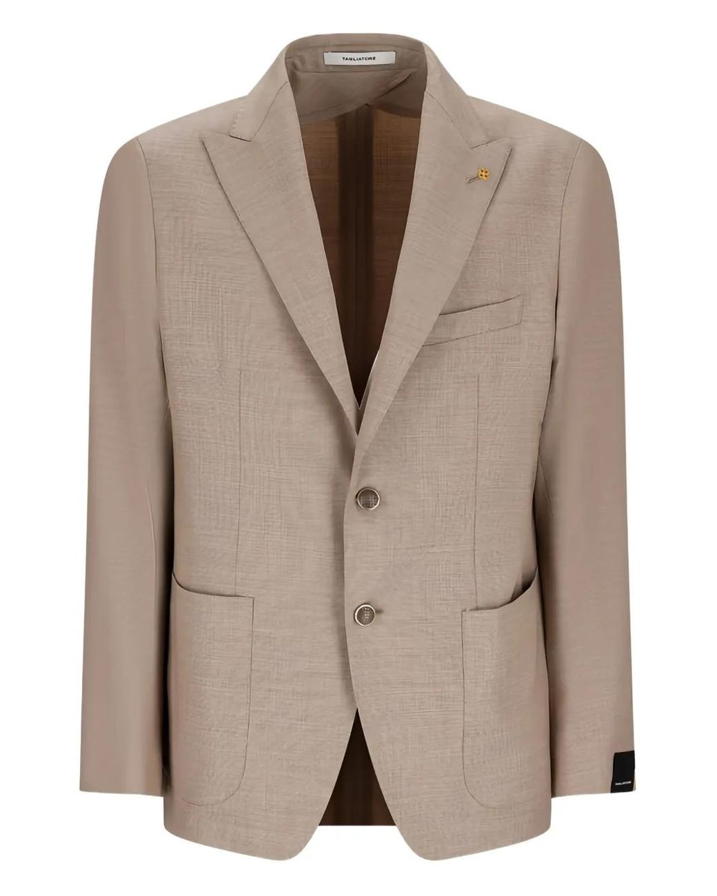 Tagliatore Brown Single-Breasted Patch-Pocket Jacket for men