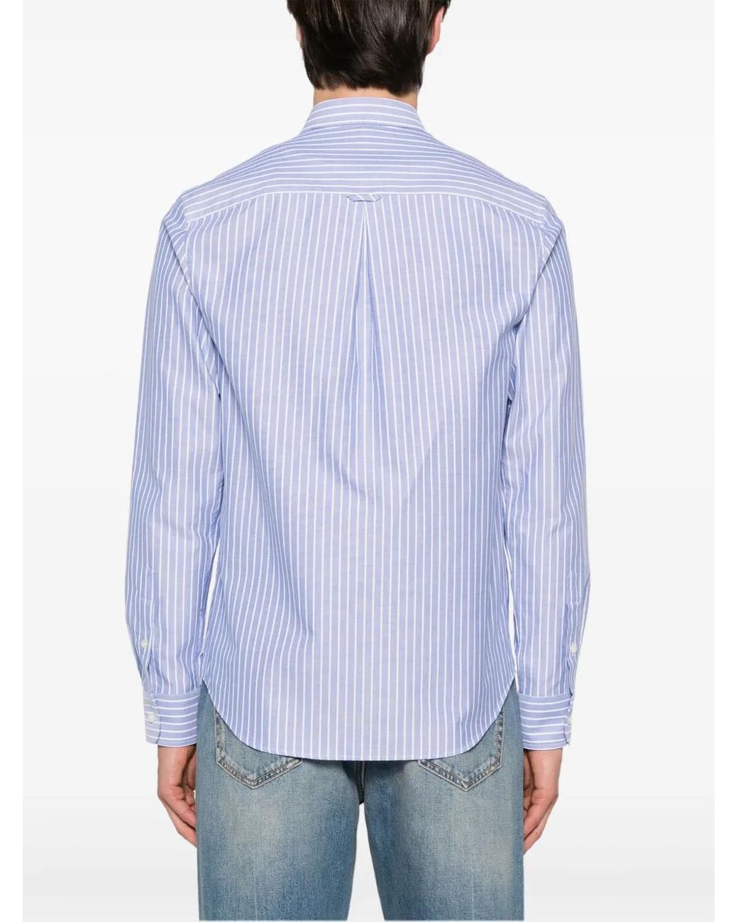 Valentino Garavani Blue Striped Shirt for men