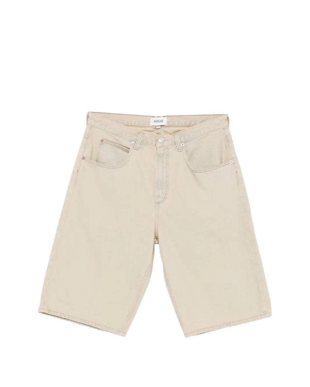 Agolde White Fusion Denim Shorts for men