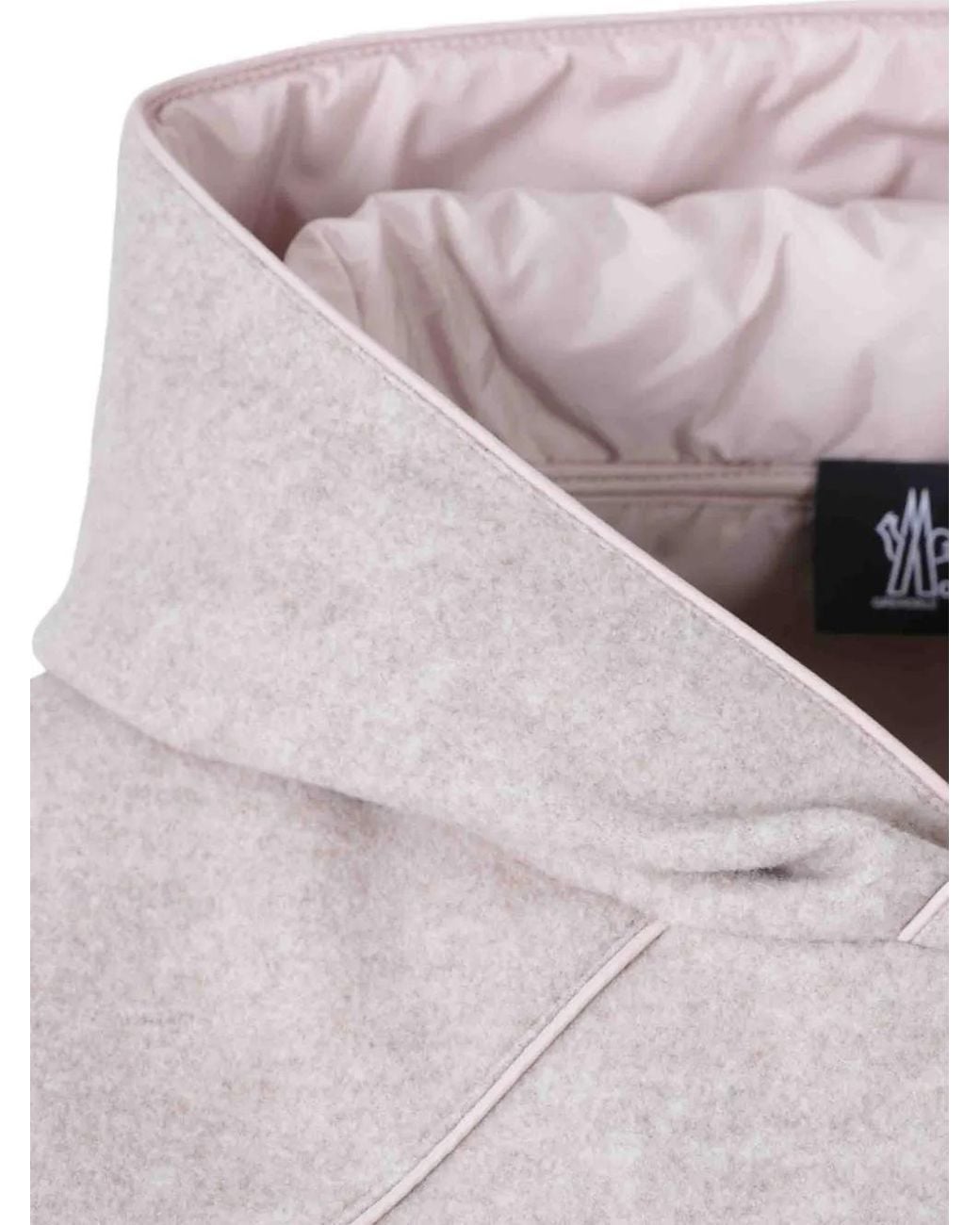 Moncler White Logo-Patch Hoodie
