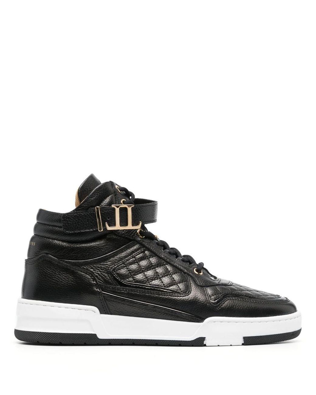 Leandro Lopes Quilted High-top Sneakers in Black | Lyst