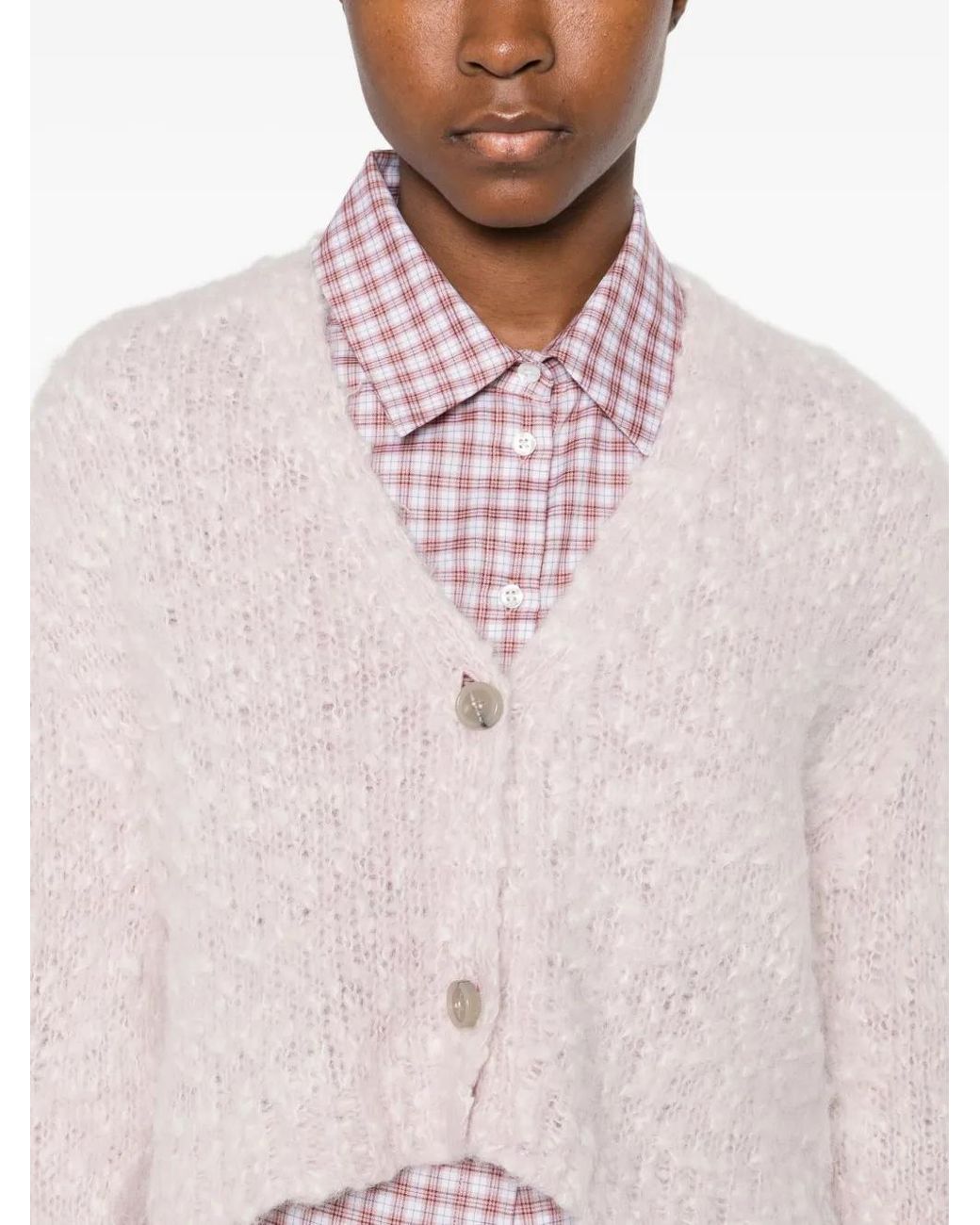 Marni Pink Button-Fastening Cropped Cardigan