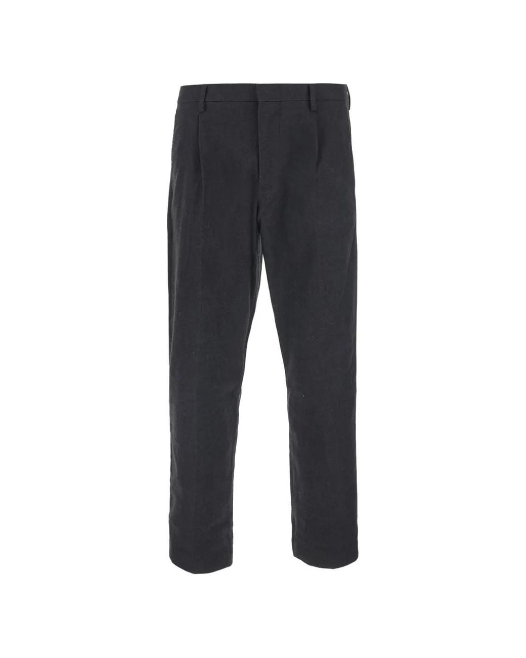 NN07 Blue Pleated Straight-Leg Trousers for men