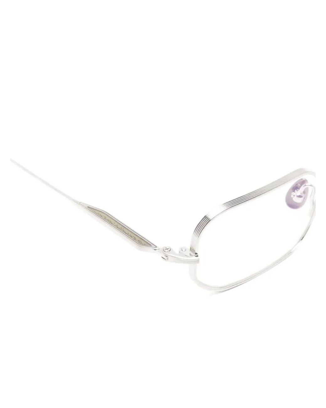 Matsuda White Geometric-Frame Glasses