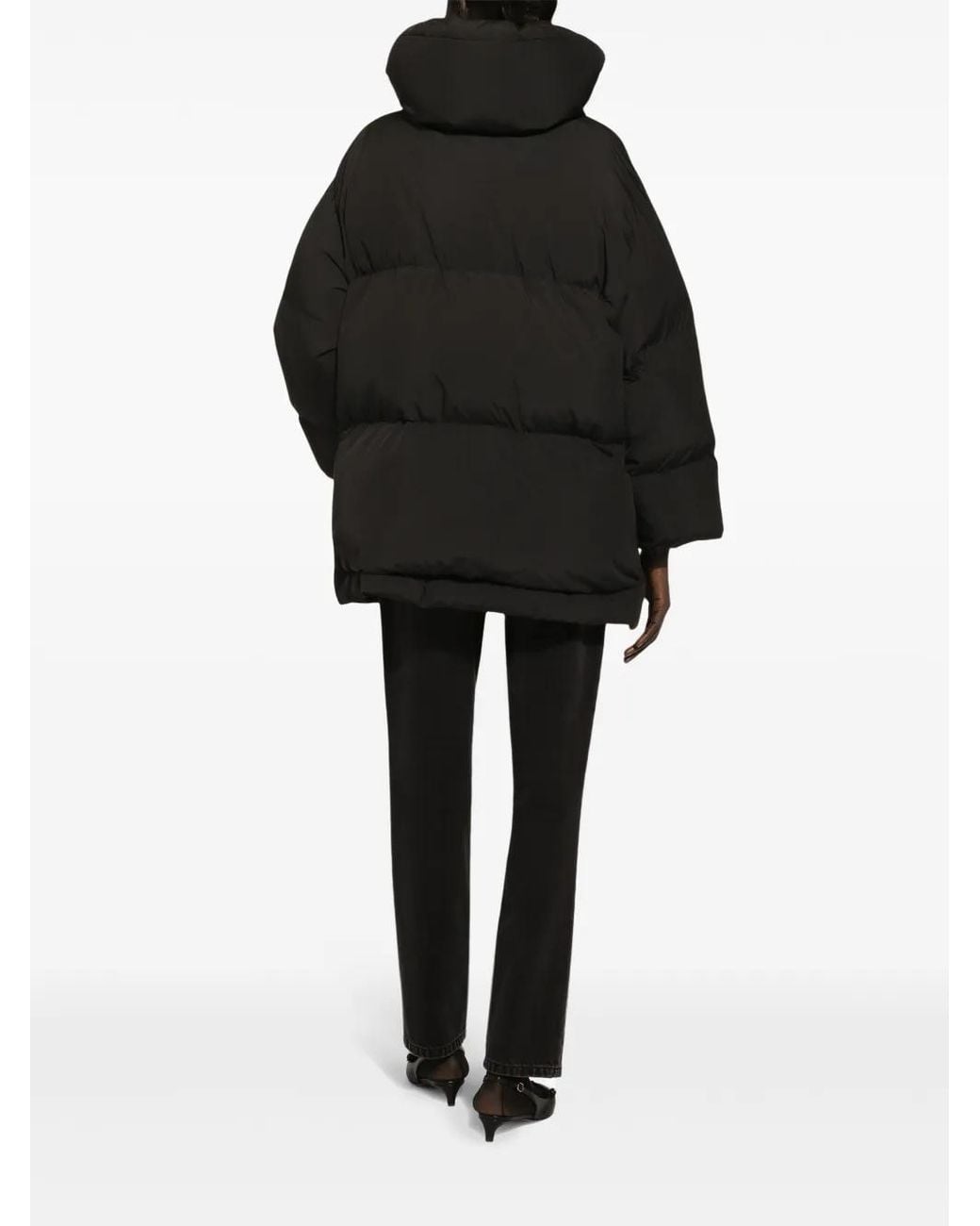 Dolce & Gabbana Black Oversized Puffer Jacket