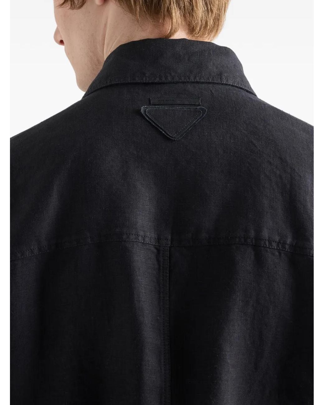 Prada Blue Linen Jacket for men