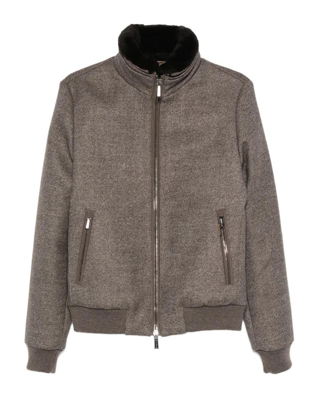 Giacca Con Zip di Moorer in Brown da Uomo